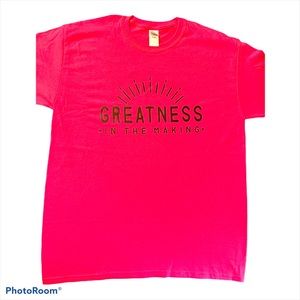 Greatness brand pink tee